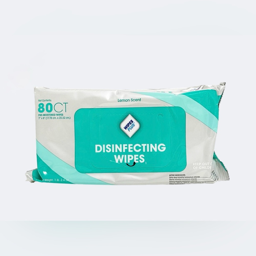 Wipes Plus Disinfecting Wipes - 1 pack 80ct 🆕 Bleach Free